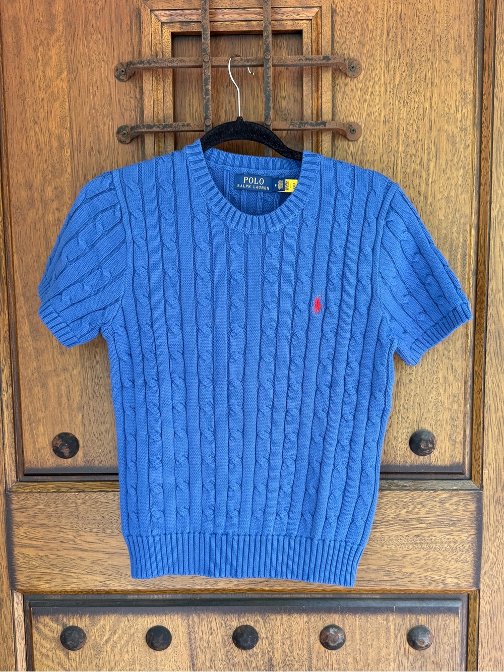 Ralph Lauren Women’s Royal Blue Cable-Knit Crewneck Sweater  Size S, M